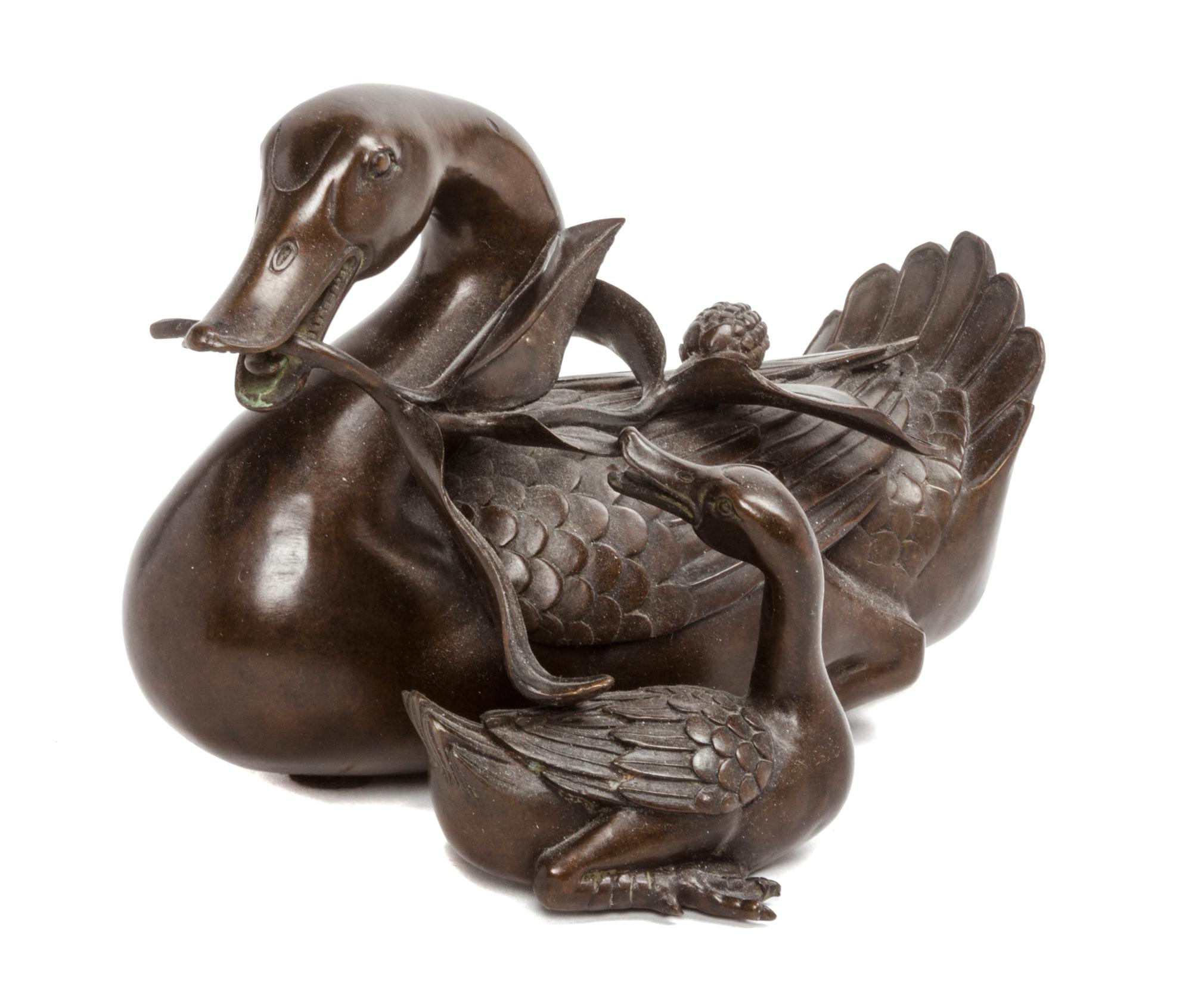 A Japanese Bronze Figure Length 8 1/2 inches.