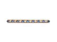 SAPPHIRE AND PEARL BAR BROOCH