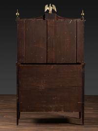 A Federal Inlaid Mahogany Secretary Bookcase