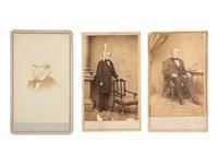 [CHASE, Salmon P. (1808-1873)]. 3 CDVs of Lincoln's treas. sec. and 6th Supreme Court Chief Justice.