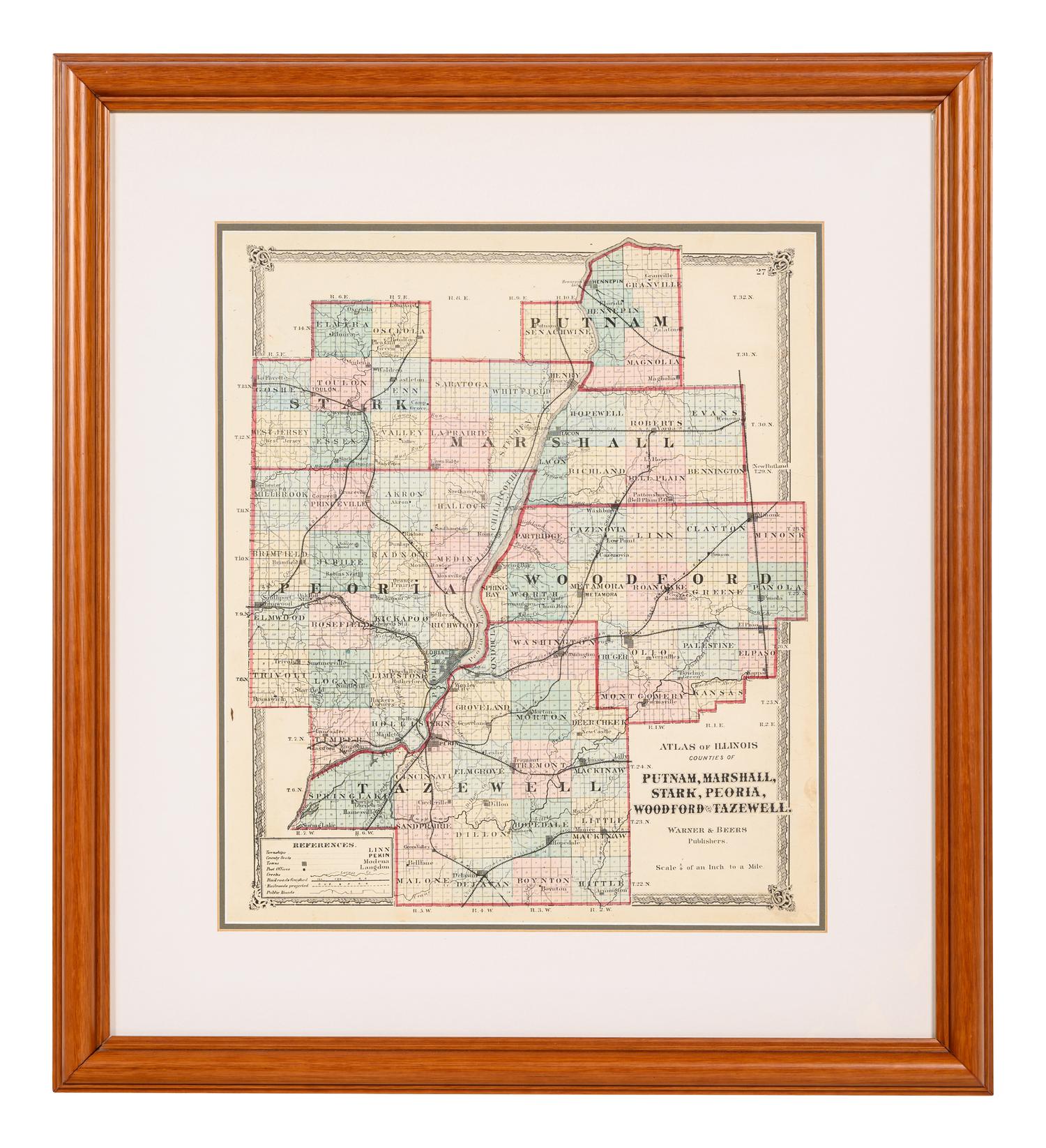 A group of 14 19th and 20th century maps, comprising: