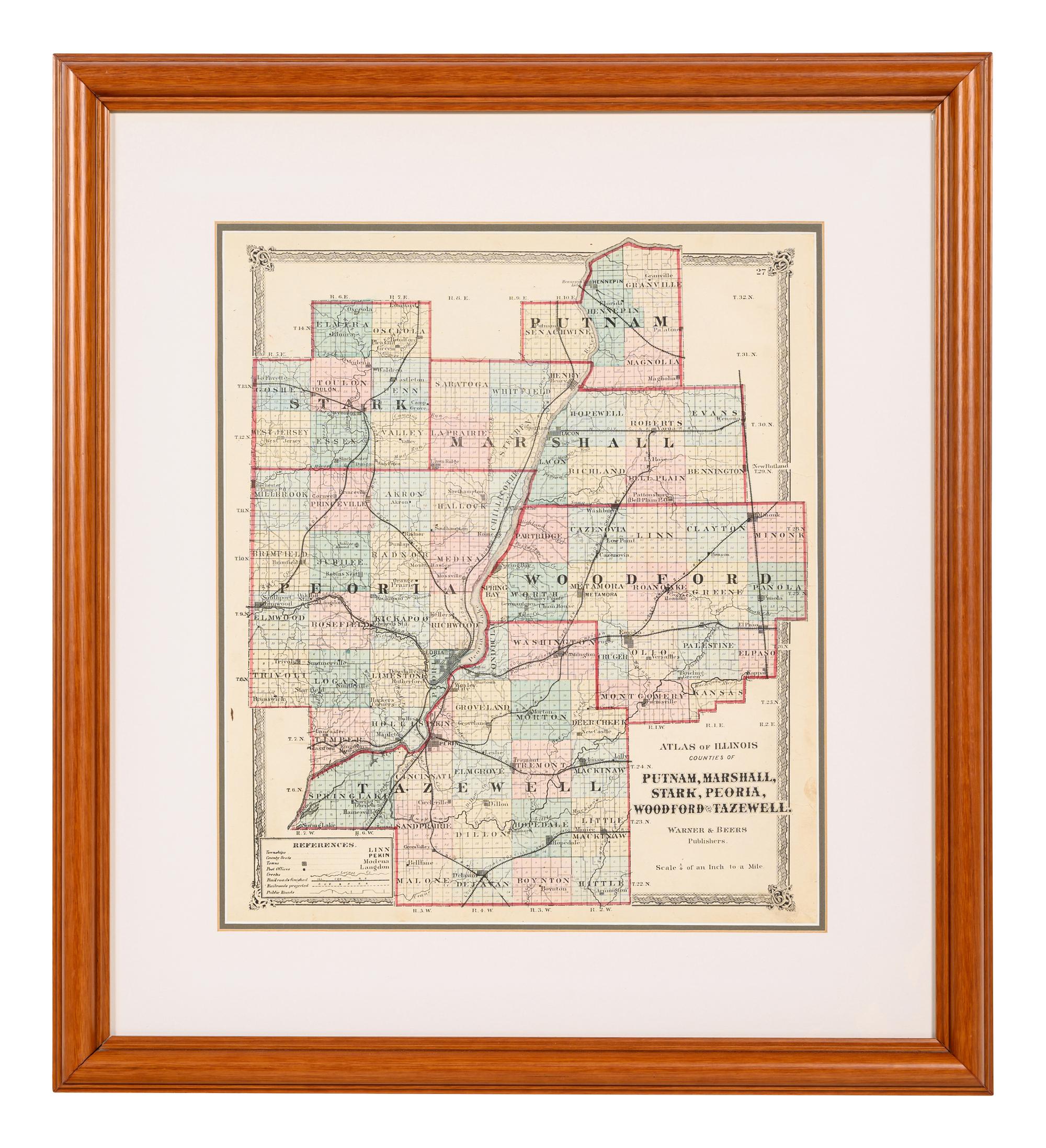 A group of 14 19th and 20th century maps, comprising: