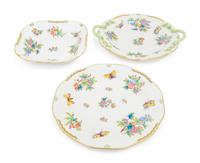 A Group of Herend Queen Victoria Porcelain Serving Articles