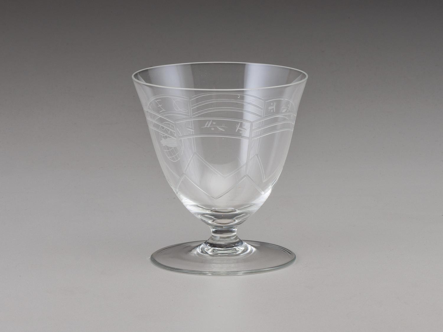[TRANSPORTATION] - [ZEPPELIN]. Set of Deutsche Zeppelin-Reederei porcelain with dinner plates, salad plates, and sherbet glasses.