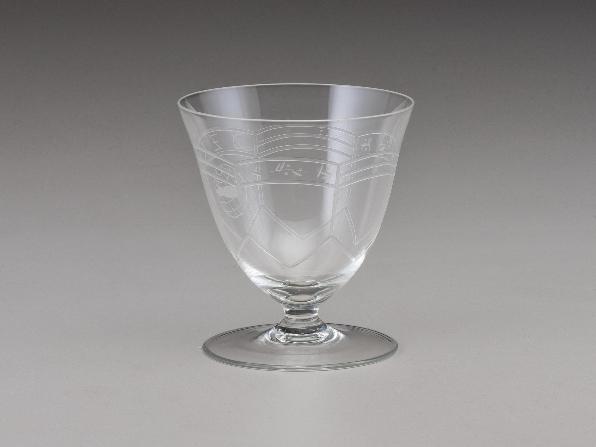 [TRANSPORTATION] - [ZEPPELIN]. Set of Deutsche Zeppelin-Reederei porcelain with dinner plates, salad plates, and sherbet glasses.