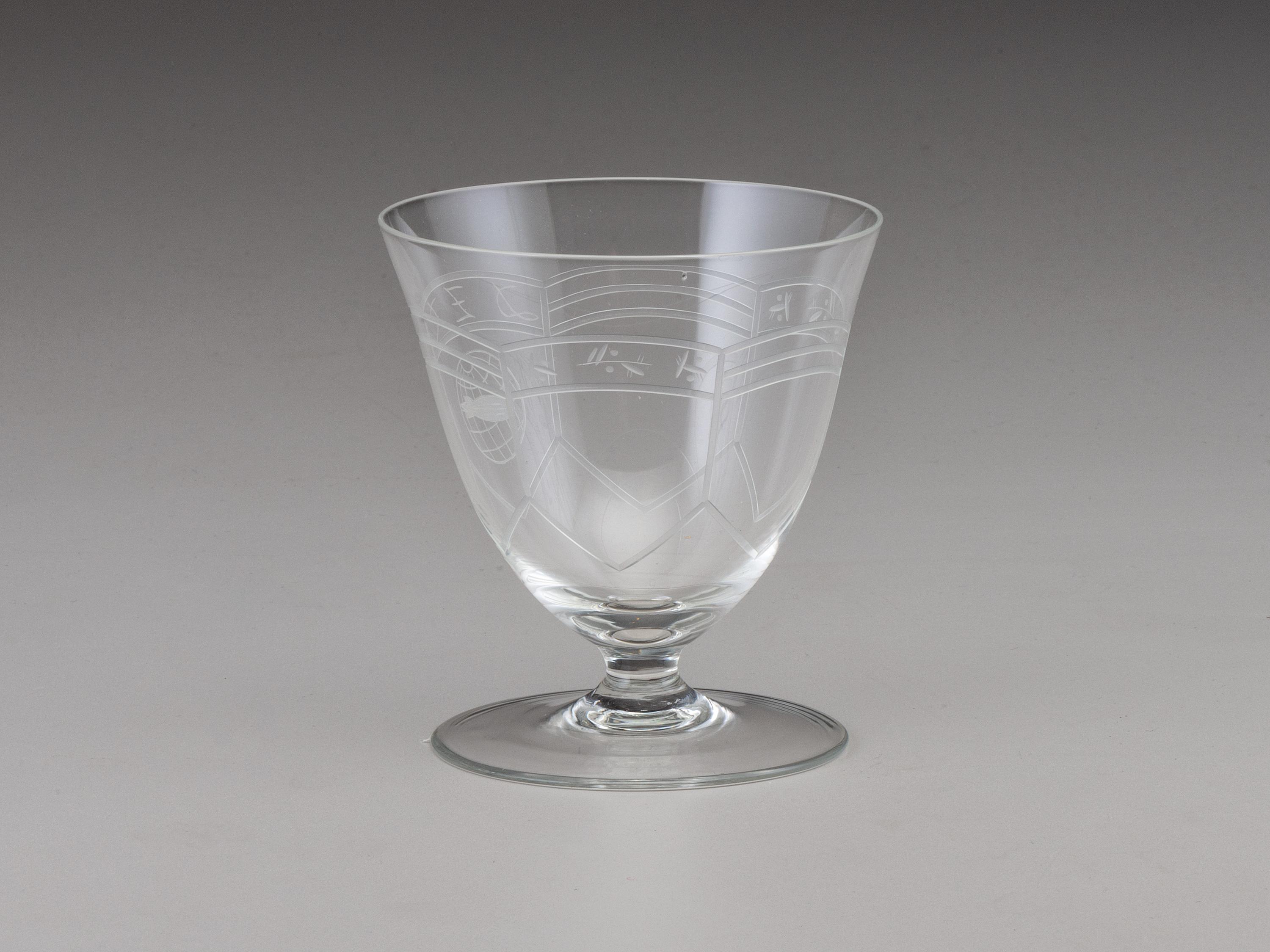 [TRANSPORTATION] - [ZEPPELIN]. Set of Deutsche Zeppelin-Reederei porcelain with dinner plates, salad plates, and sherbet glasses.