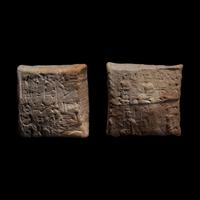 Two Sumerian Clay Cuneiform Pillow Tablets