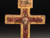 Spanish Colonial Painted Cross