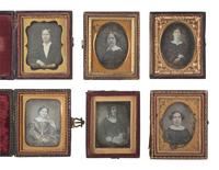 [EARLY PHOTOGRAPHY]. 30 ninth plate daguerreotype portraits of women of varying ages.