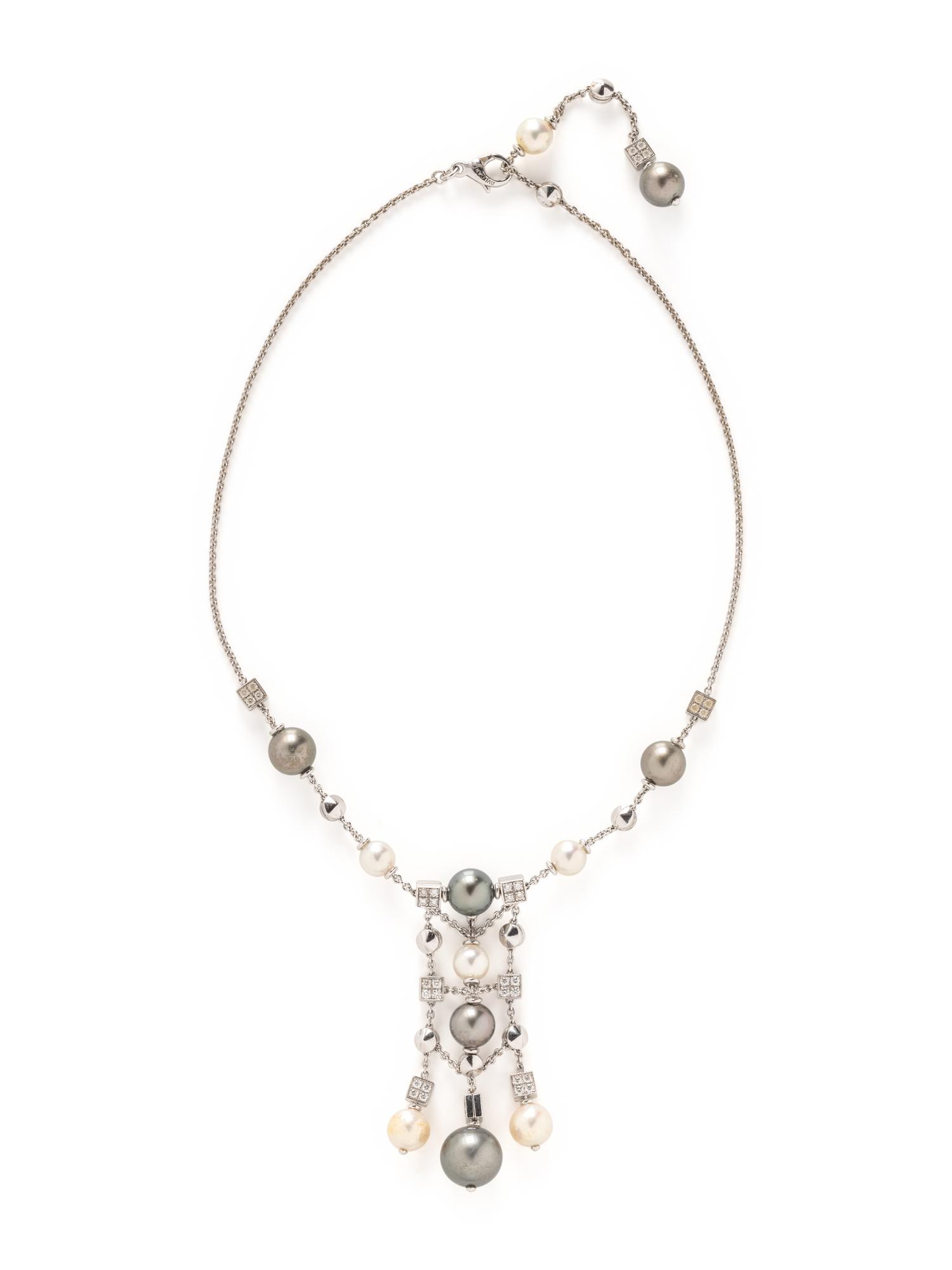 BULGARI, CULTURED PEARL AND DIAMOND 'LUCEA' NECKLACE