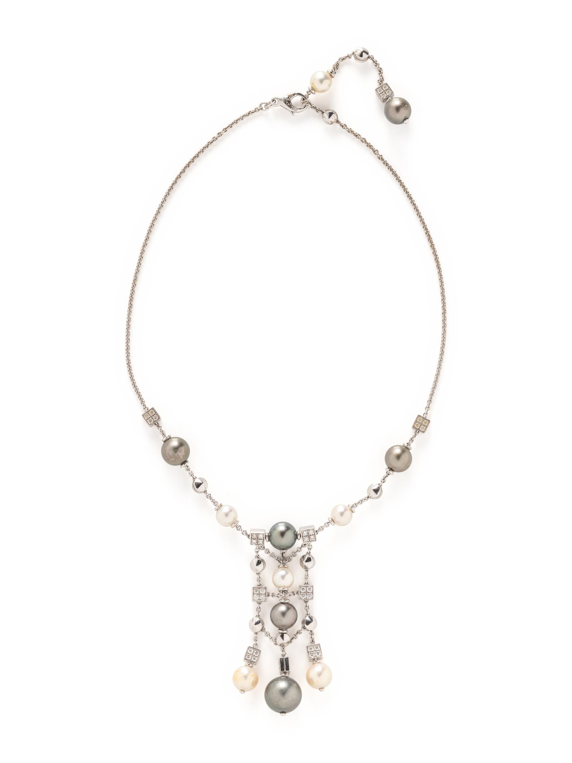 BULGARI, CULTURED PEARL AND DIAMOND 'LUCEA' NECKLACE