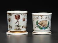 Two Butcher's Occupational Shaving Mugs