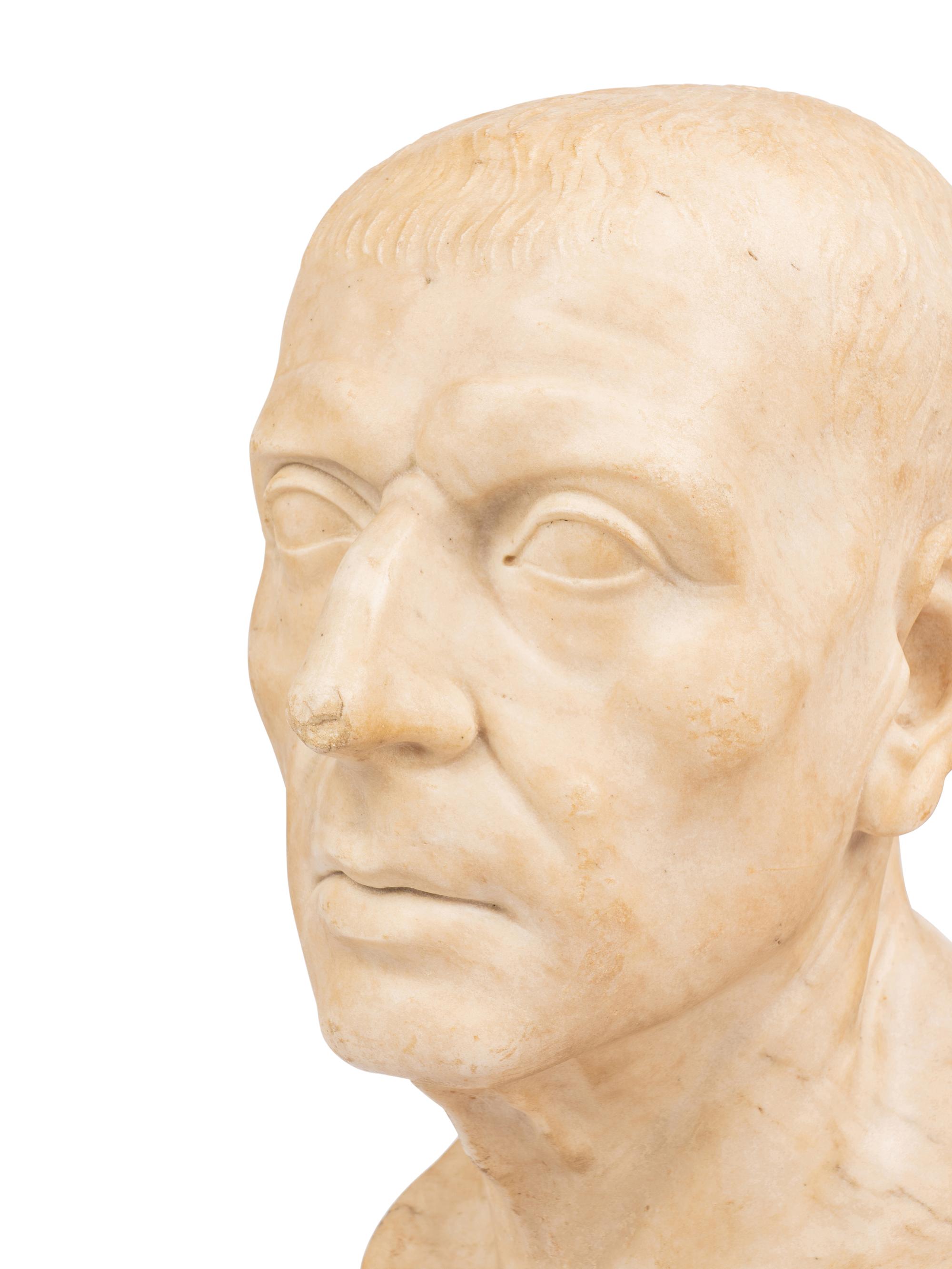 A Continental Marble Portrait Bust