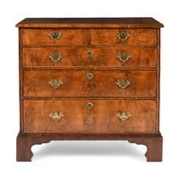 A George II Walnut Chest of Drawers