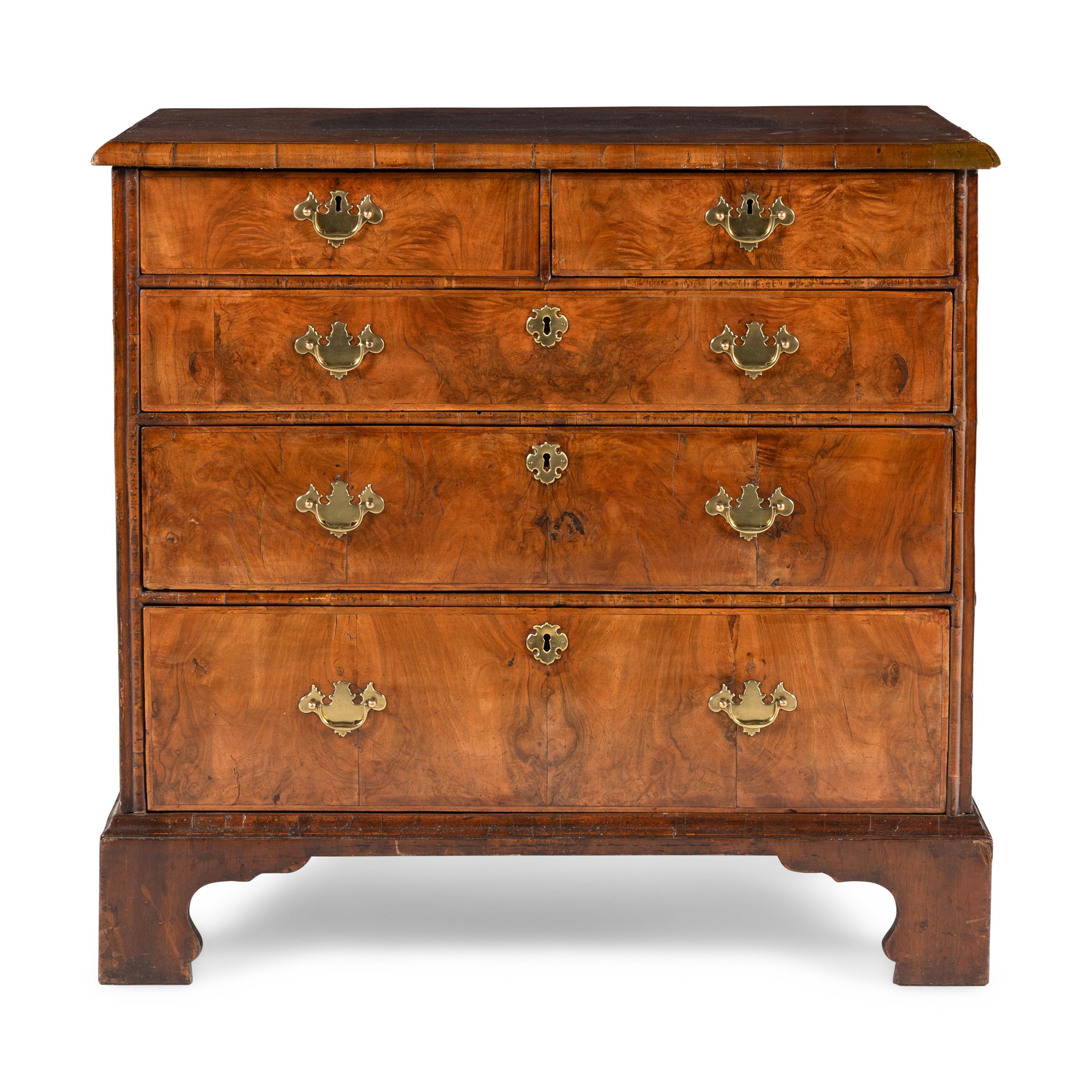 A George II Walnut Chest of Drawers