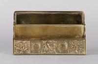 A Tiffany Studios Bronze Letter Rack, Width 9 1/4 inches.