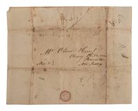 [SLAVERY & ABOLITION]. HUNT, Henry. Autograph letter signed ("Henry Hunt"). Natchez, MS, 22 June 1807. Discussing enslaved people with rare straight line "Natchez" postmarked cover.