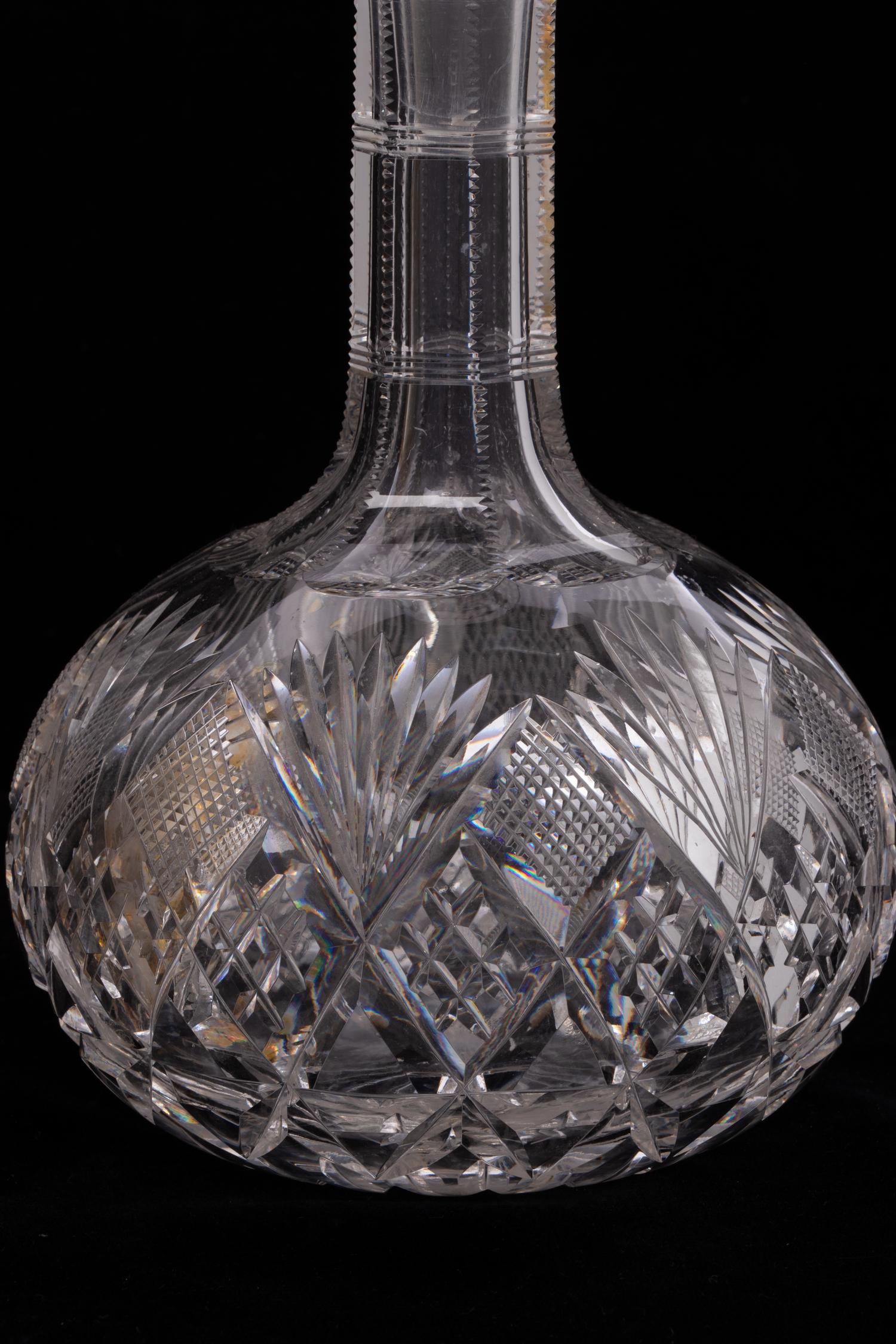A Group of Three Cut Glass Decanters