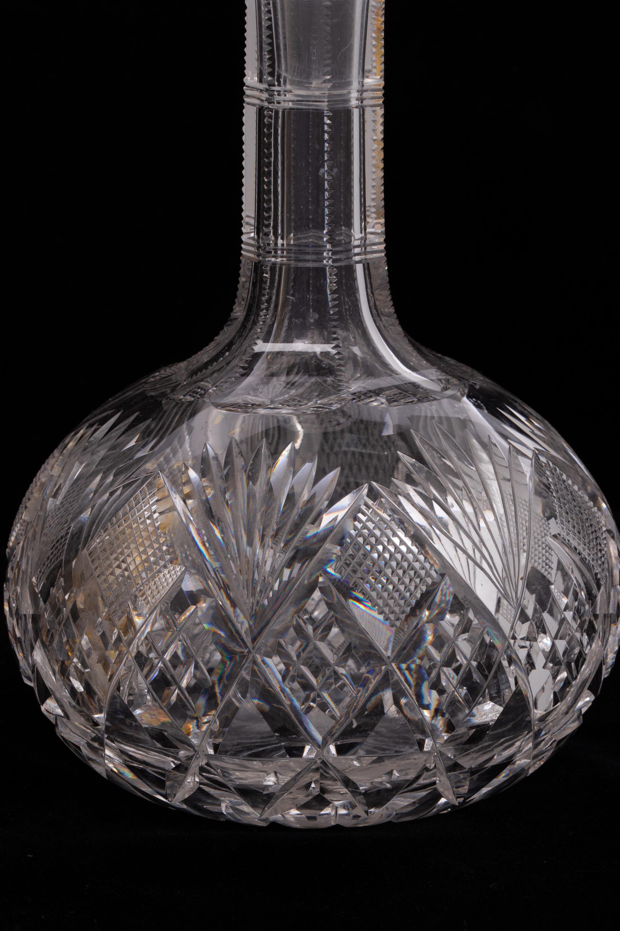 A Group of Three Cut Glass Decanters