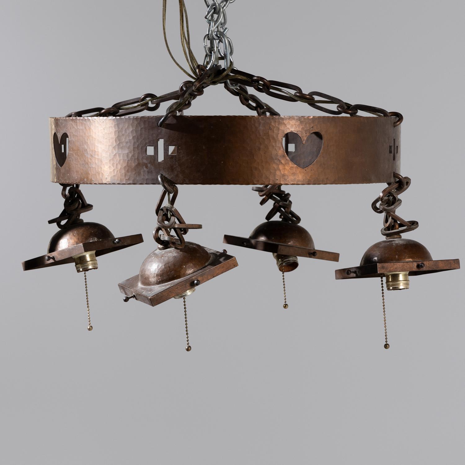 Collection of hanging light fixtures, three