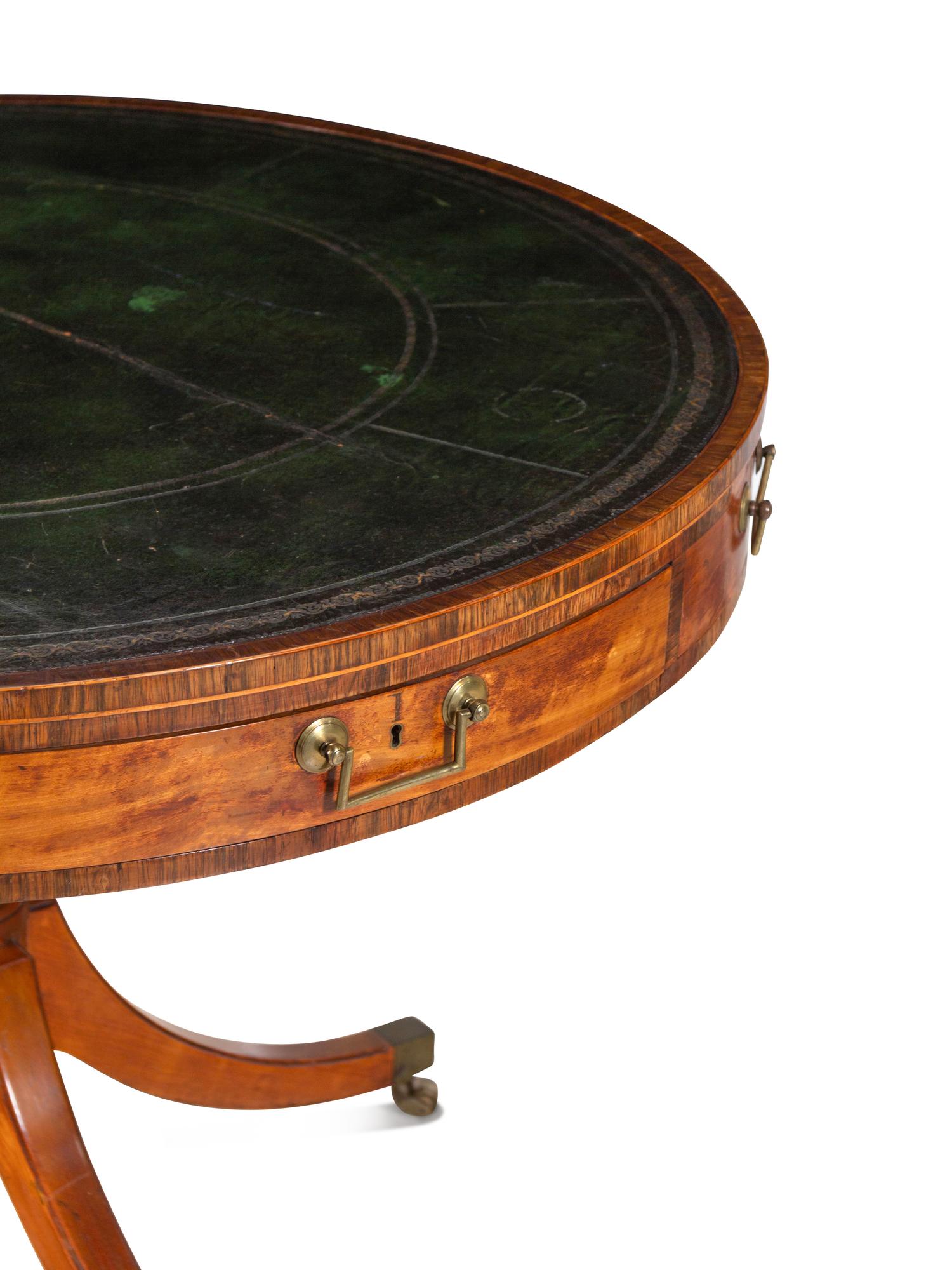 A Regency Mahogany Drum Table