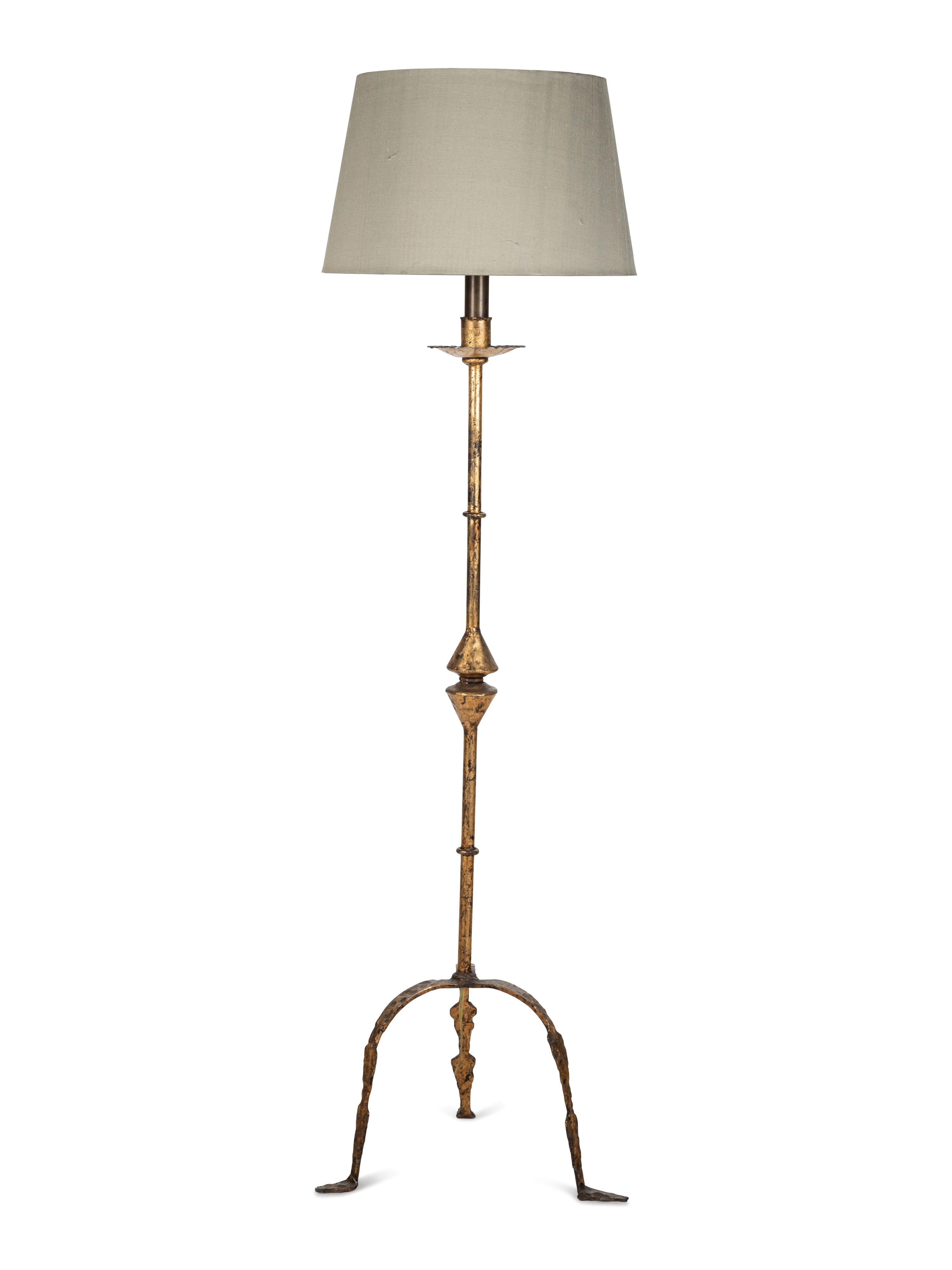 A Gilt Iron Floor Lamp