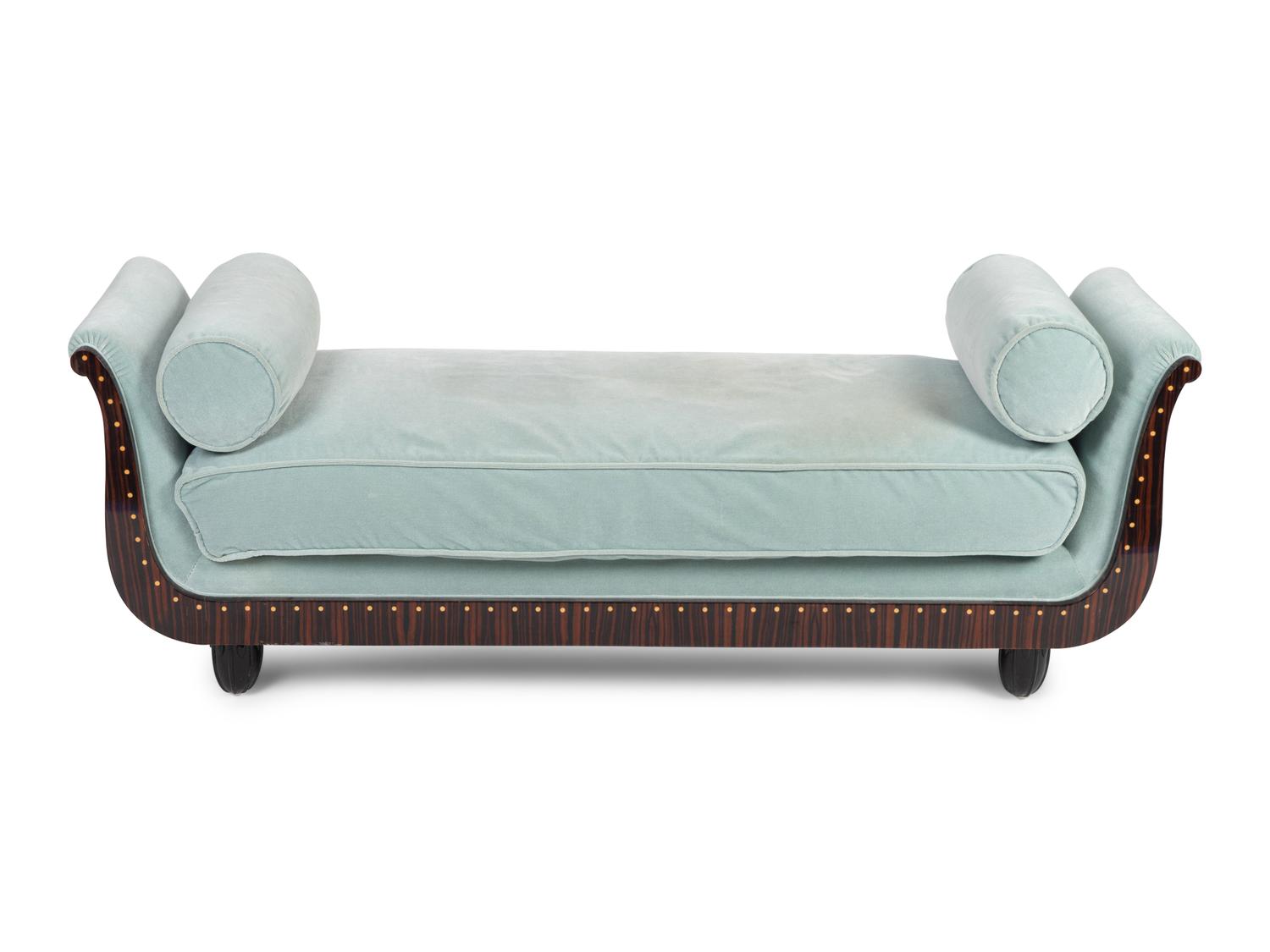 A French Art Deco Style Inlaid Macassar Bench — 20TH CENTURY