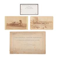 [Early Photography] G roup of 24 Photographs and Ephemera with Railroad Interest