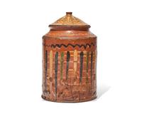 A Glazed and Slip-Decorated Redware Jar, Pennsylvania, 19th Century