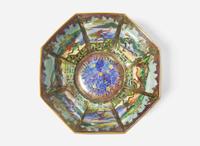 A Small Wedgwood Black Fairyland Lustre Octagonal Bowl, UK, 1920s