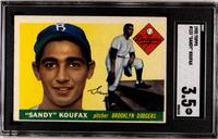 A 1955 Topps Sandy Koufax Rookie Baseball Card No. 123 (SGC 3.5 VG+)