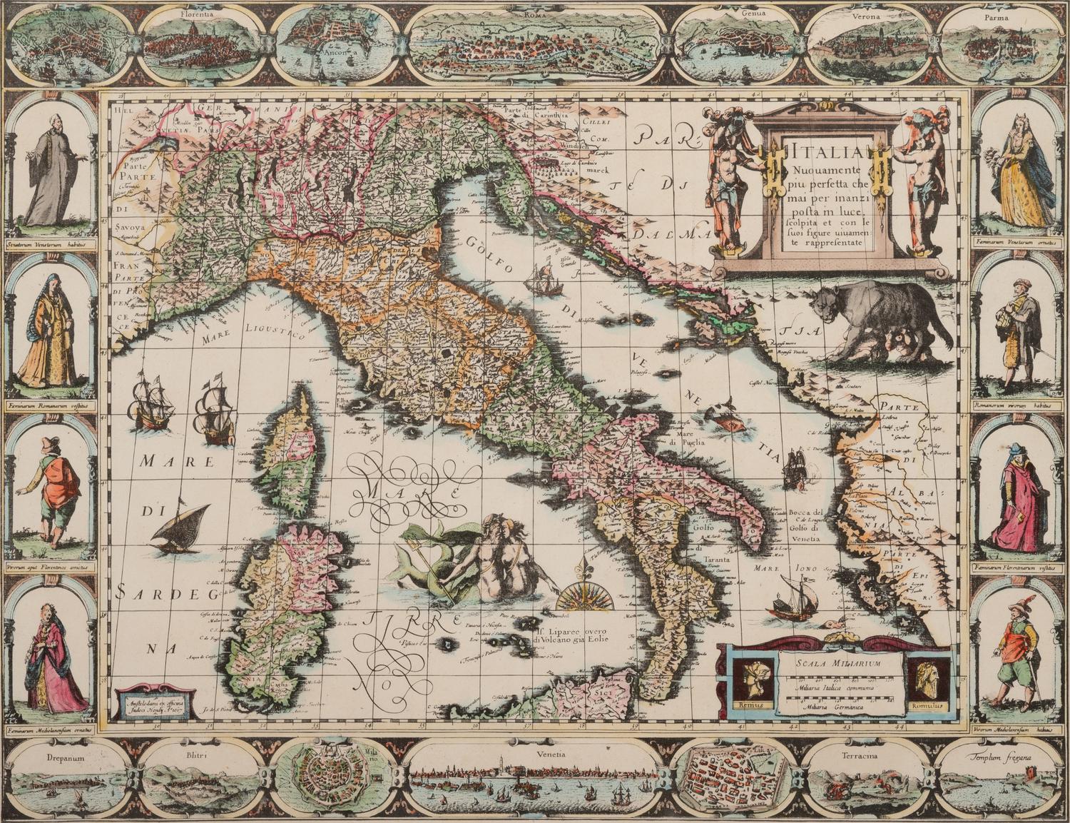HONDIUS, Jodocus Jr. ( Dutch, 1595-1629) Italia Nuovamente Piu Perfetta . Amsterdam, 1617.