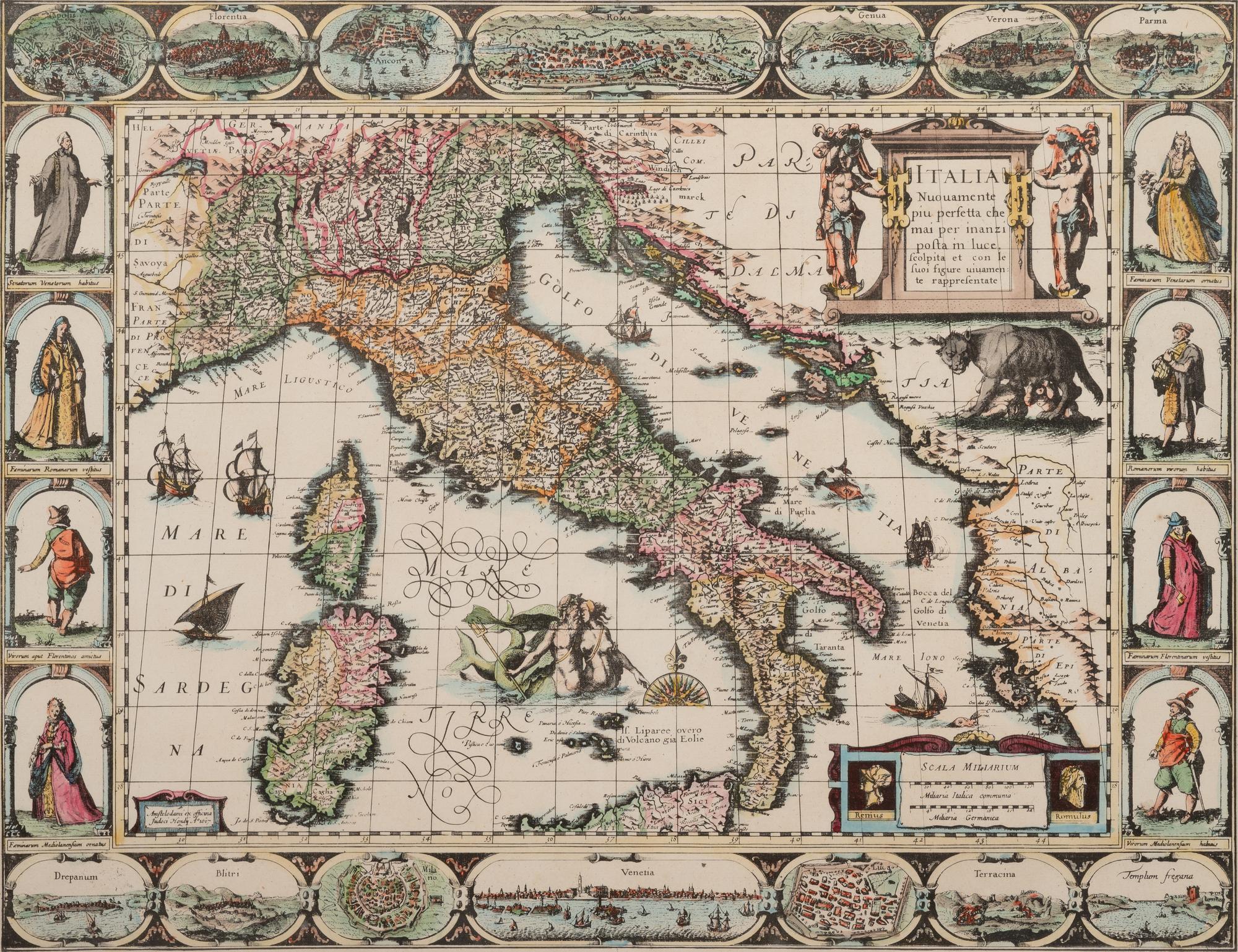 HONDIUS, Jodocus Jr. ( Dutch, 1595-1629) Italia Nuovamente Piu Perfetta . Amsterdam, 1617.