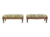 A Pair of Upholstered Foot Stools