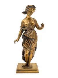 A Gilt Bronze Figure of a Muse