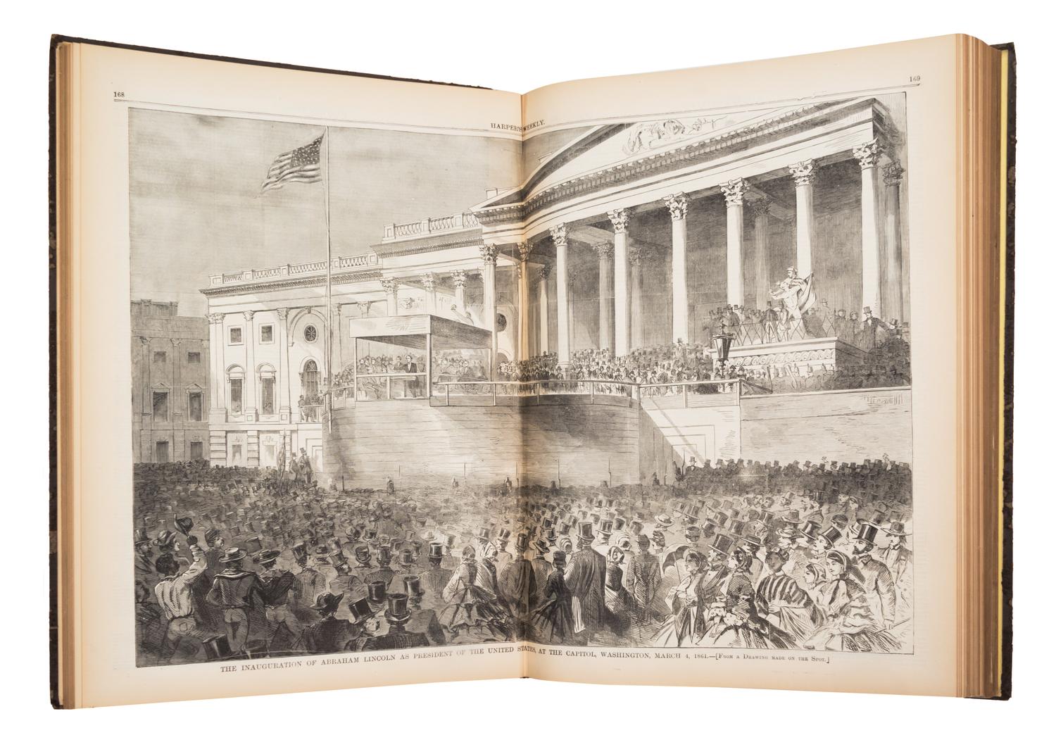 (CIVIL WAR, HARPER'S WEEKLY) NY, 1861-1865. Vols. V-IX. Full Civil War content. Profusely illustrated.