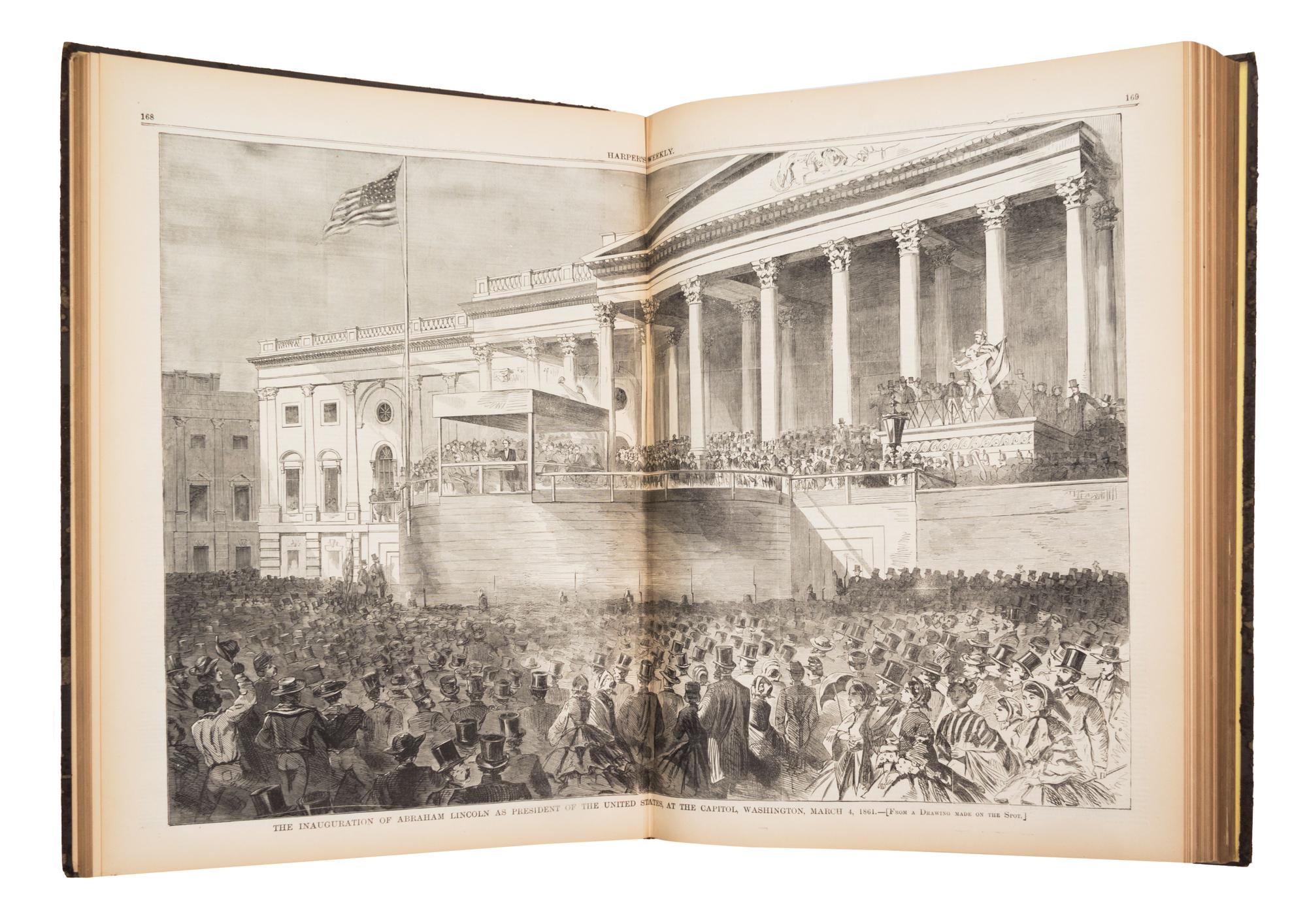 (CIVIL WAR, HARPER'S WEEKLY) NY, 1861-1865. Vols. V-IX. Full Civil War content. Profusely illustrated.