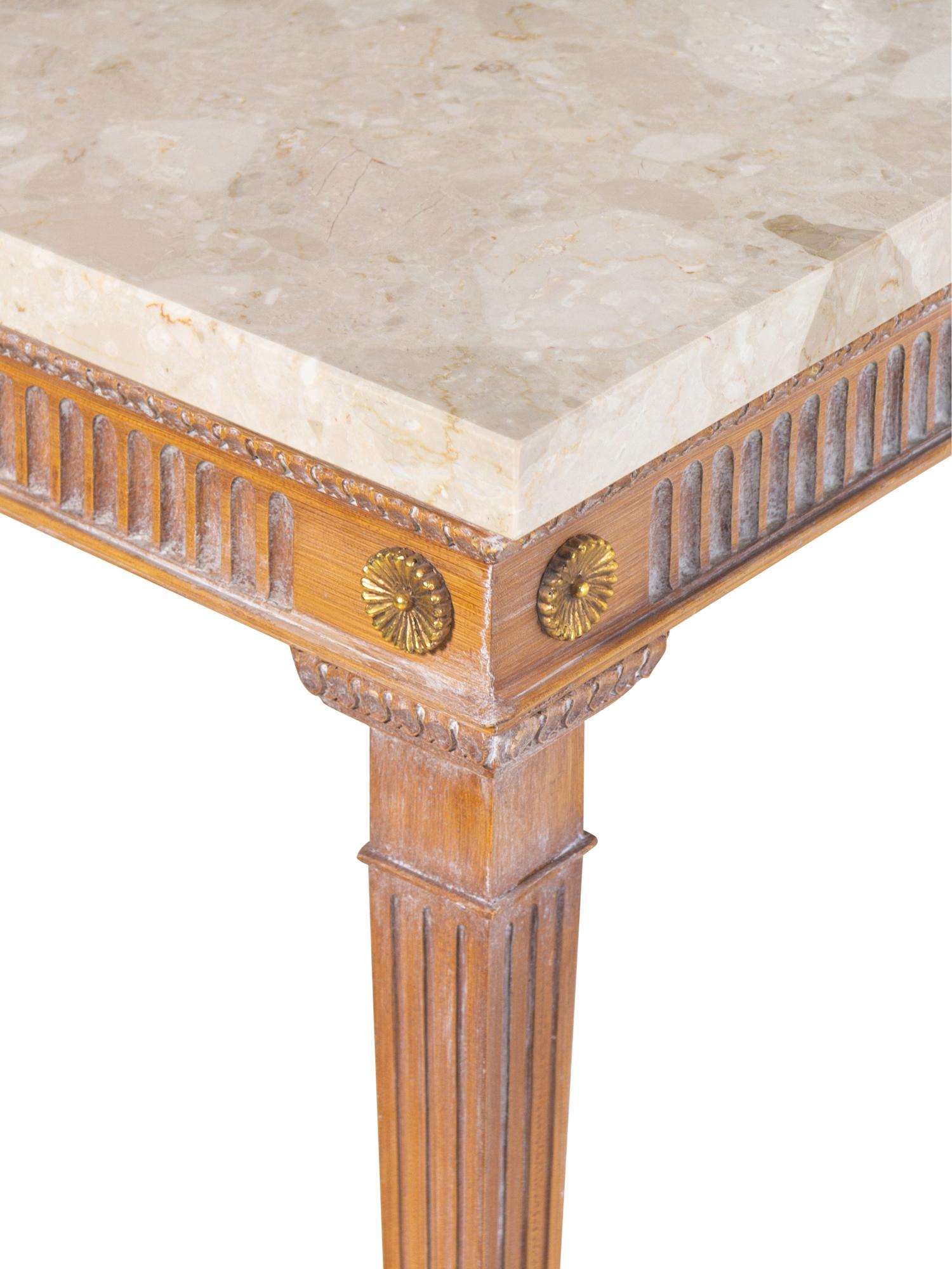 A George III Style Marble-Top Pier Table