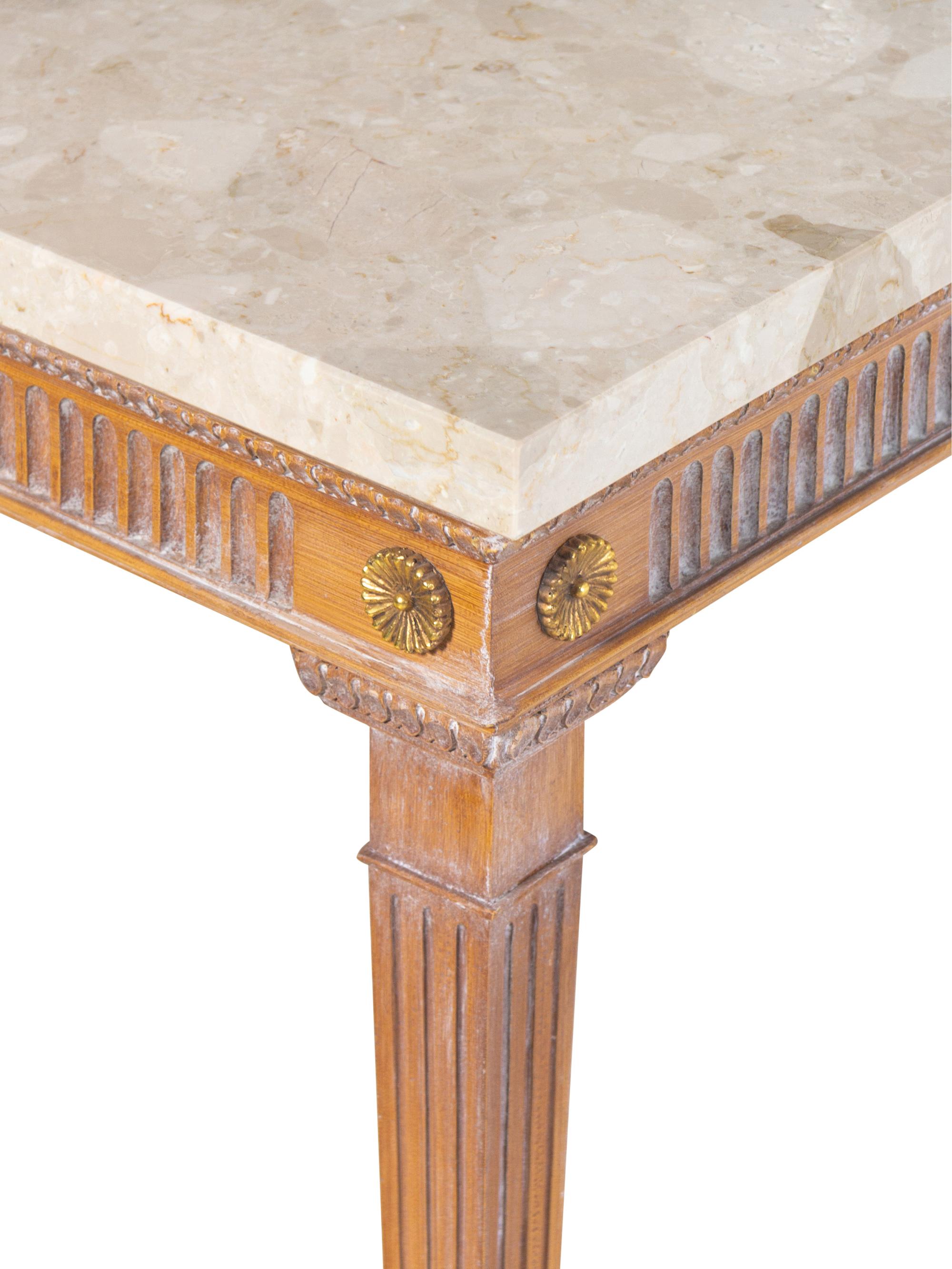 A George III Style Marble-Top Pier Table