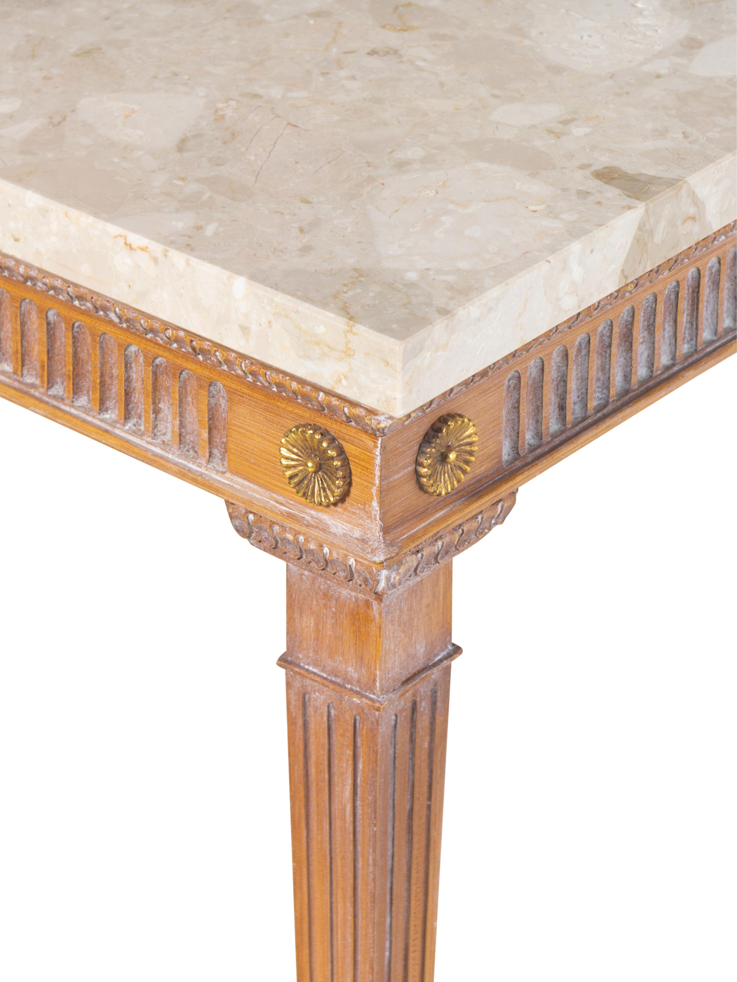 A George III Style Marble-Top Pier Table