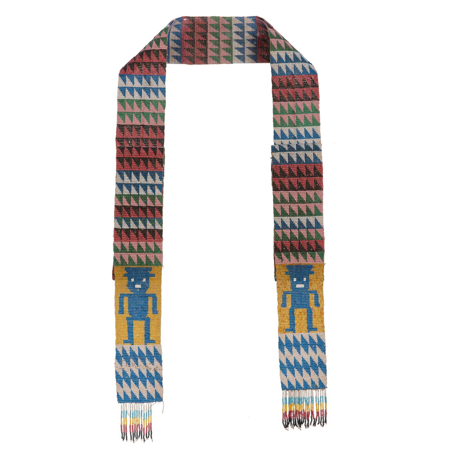 Pit River Loom Beaded Sash