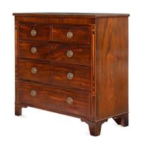 A George III Mahogany Bureau Chest