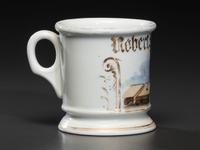 A Foundry Worker's Porcelain Occupational Shaving Mug