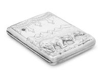 A Russian Silver and Emerald-Inset Cigarette Case