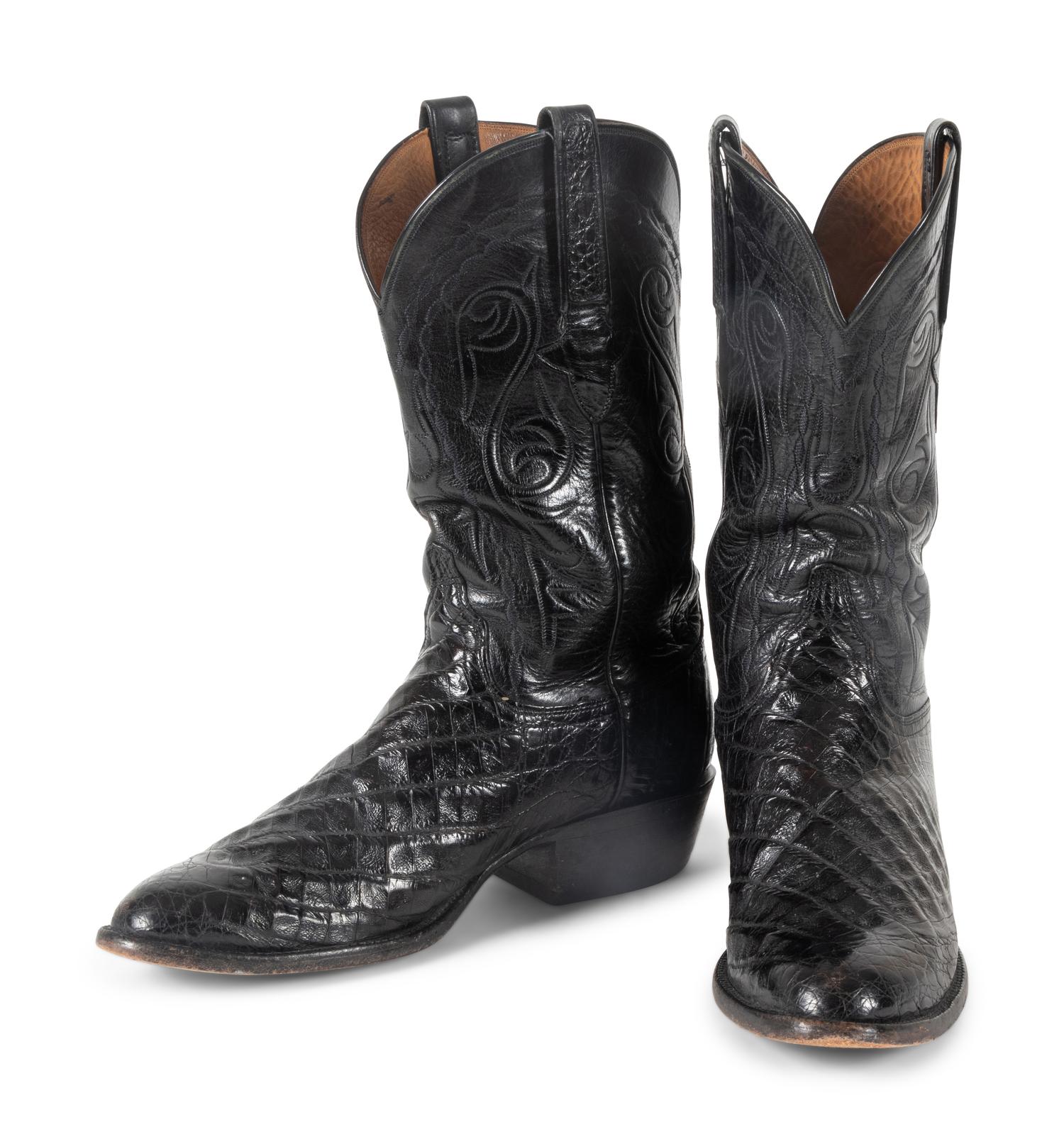 Lucchese Black Alligator Boots