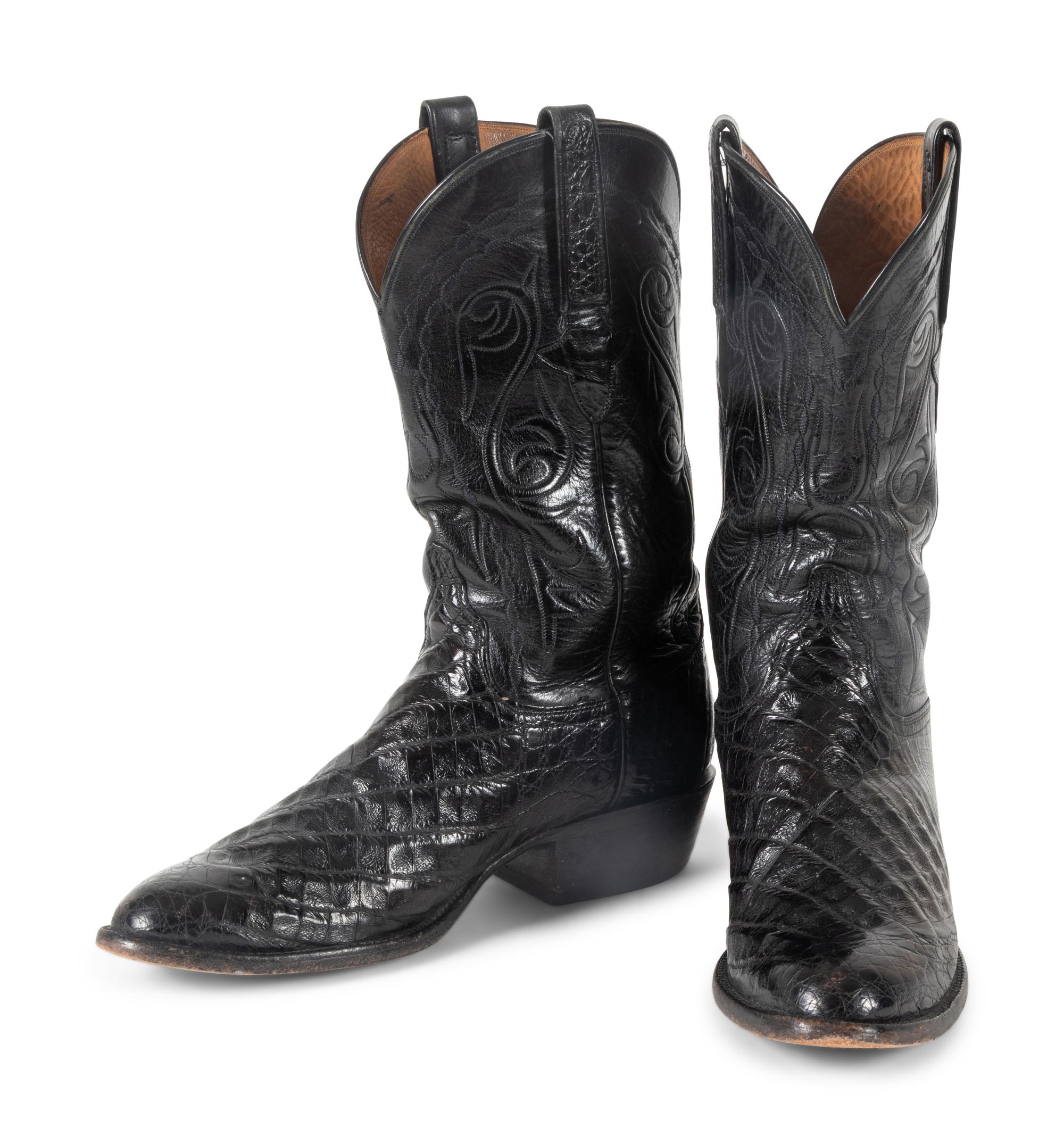 Lucchese Black Alligator Boots