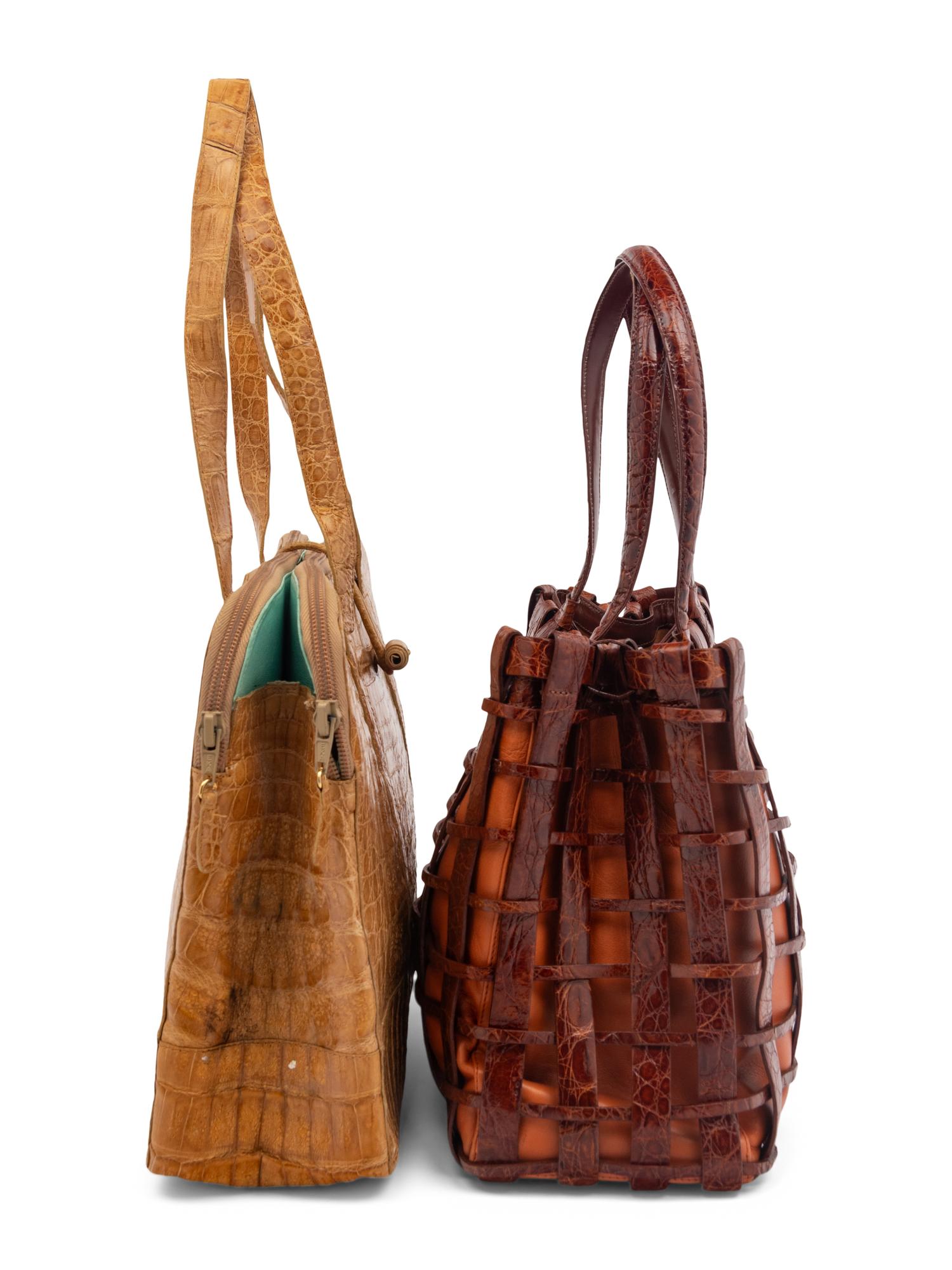 Two Nancy Gonzales Crocodile Totes