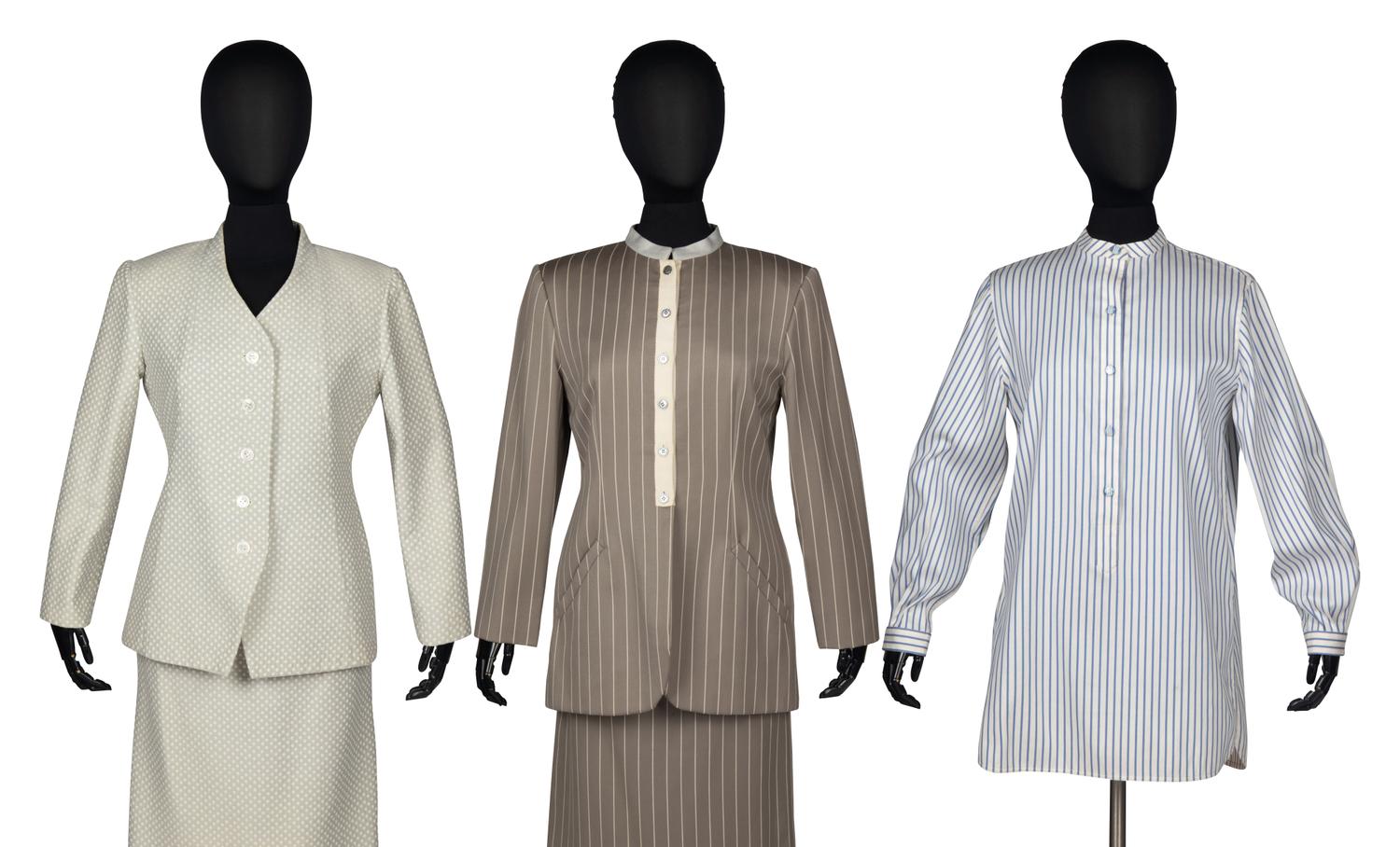 Two Skirt Suits and Two Blouses by Geoffrey Beene