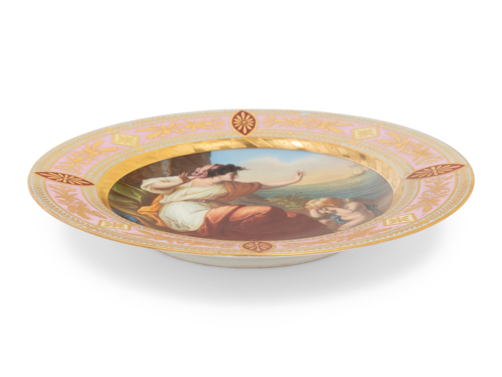 A Vienna Porcelain Cabinet Plate Depicting Ariadne