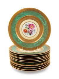 A Set of Twelve Hutschenreuther Royal Bavarian Service Plates